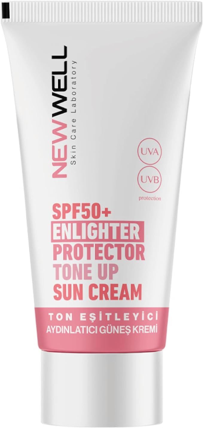 New Well Ton Eşitleyici Yüksek Koruma Etkili Güneş Kremi | Aydınlatıcı Etkili Spf 50+ | UVA/UVB Korumalı Pembe Yüz Güneş Kremi 50 ml