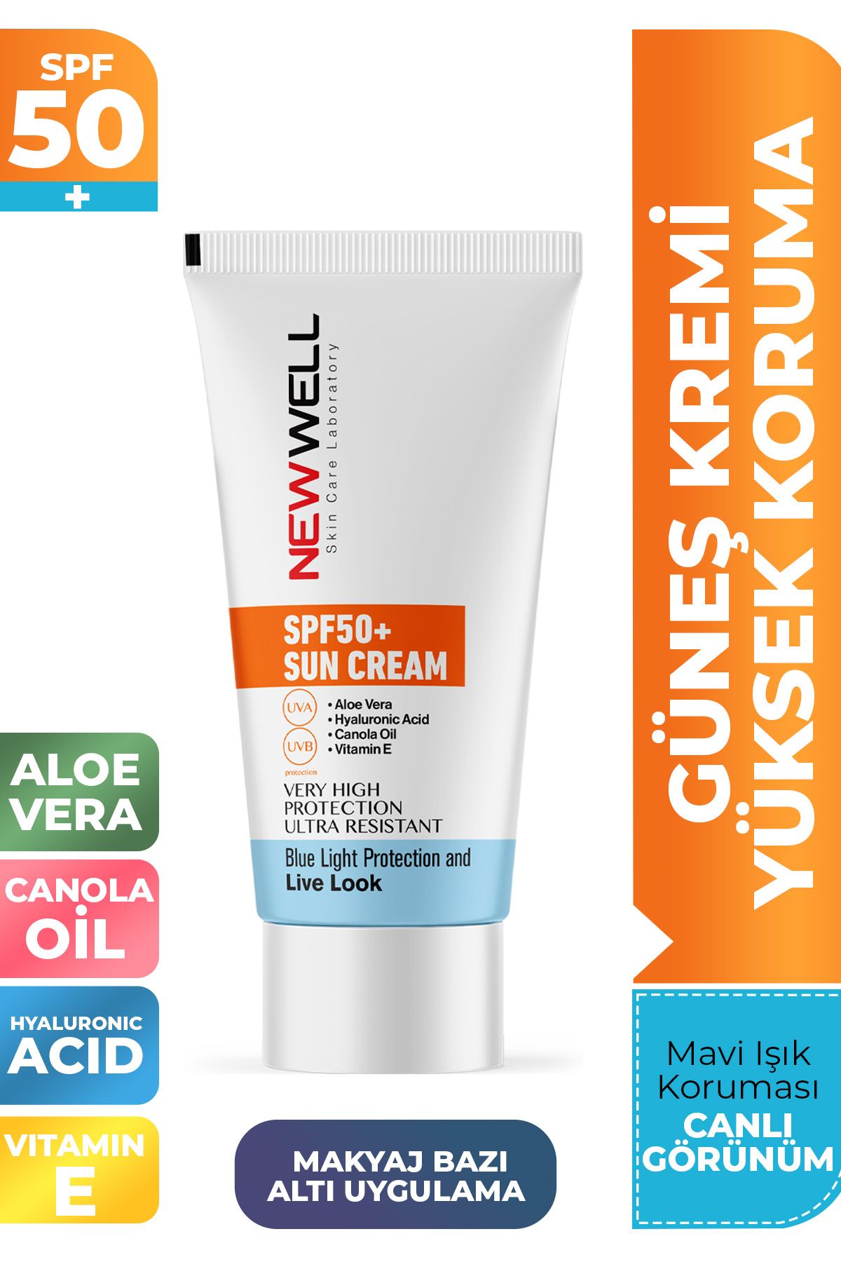 Newell Güneş Kremi Yüksek Koruma Spf 50+(Aloe Vera)