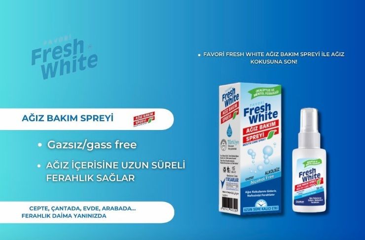Fresh White Ağız Kokusu Giderici ve Önleyici Sprey