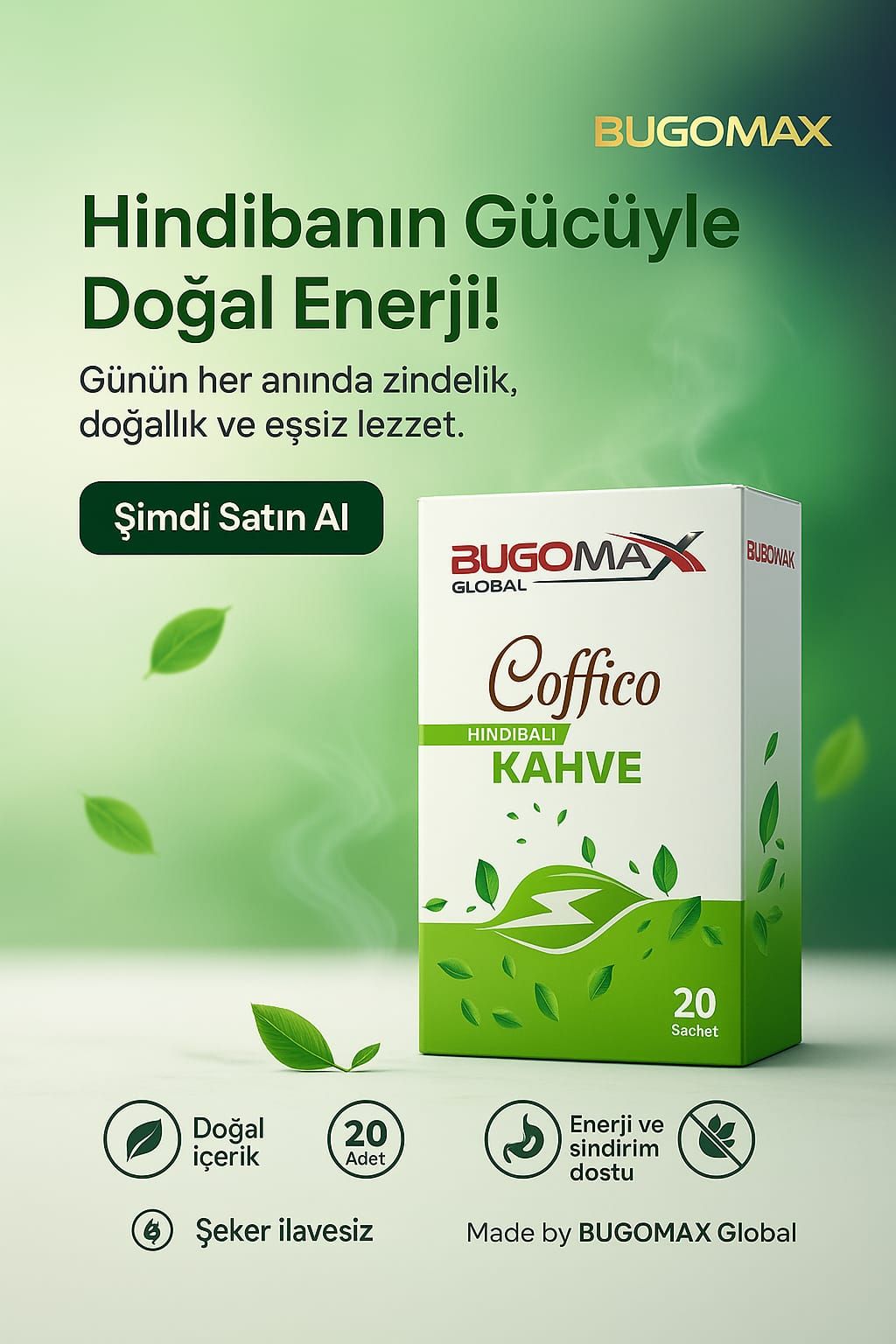 DEtTOX KAHVE 2 YOĞUN HİNDİBA 20 Li